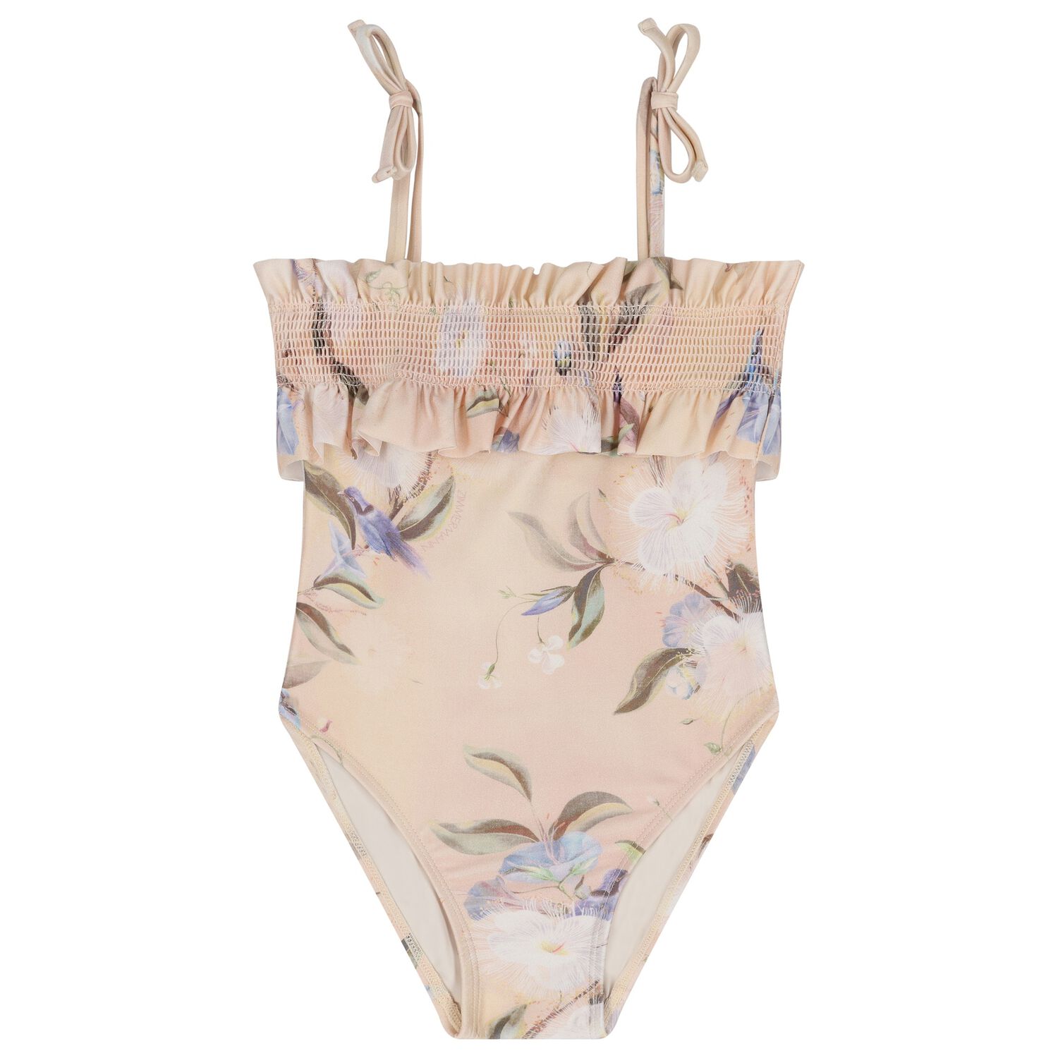 Girls Pink Floral Swimsuit, 1, hi-res image number null