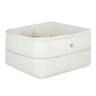 Baby White & Gold Accessory Basket, 1, hi-res