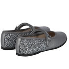 Girls Silver Glitters Ballerina Shoes, 2, hi-res