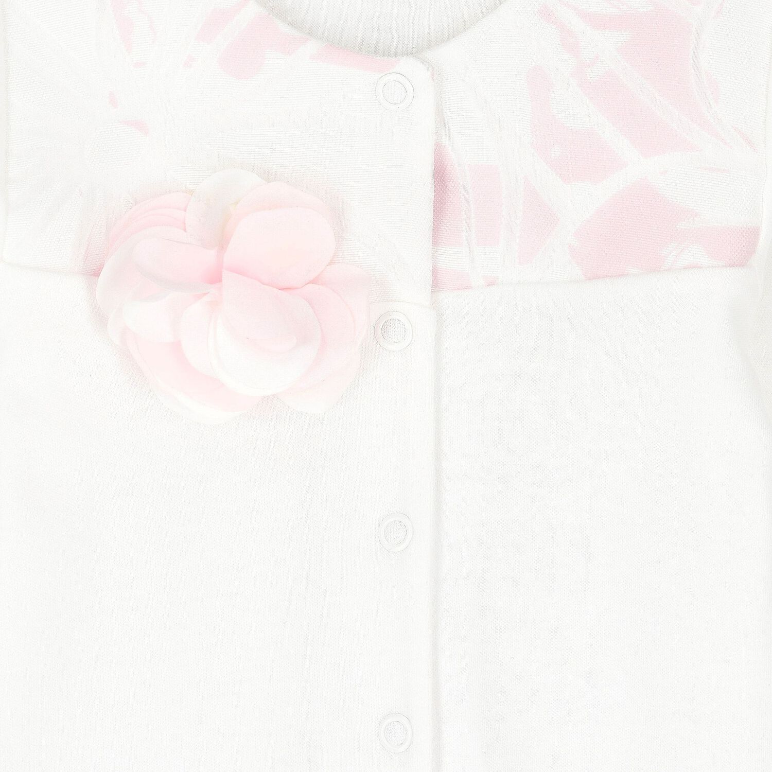 Baby Girls Ivory Flower Babygrow, 1, hi-res