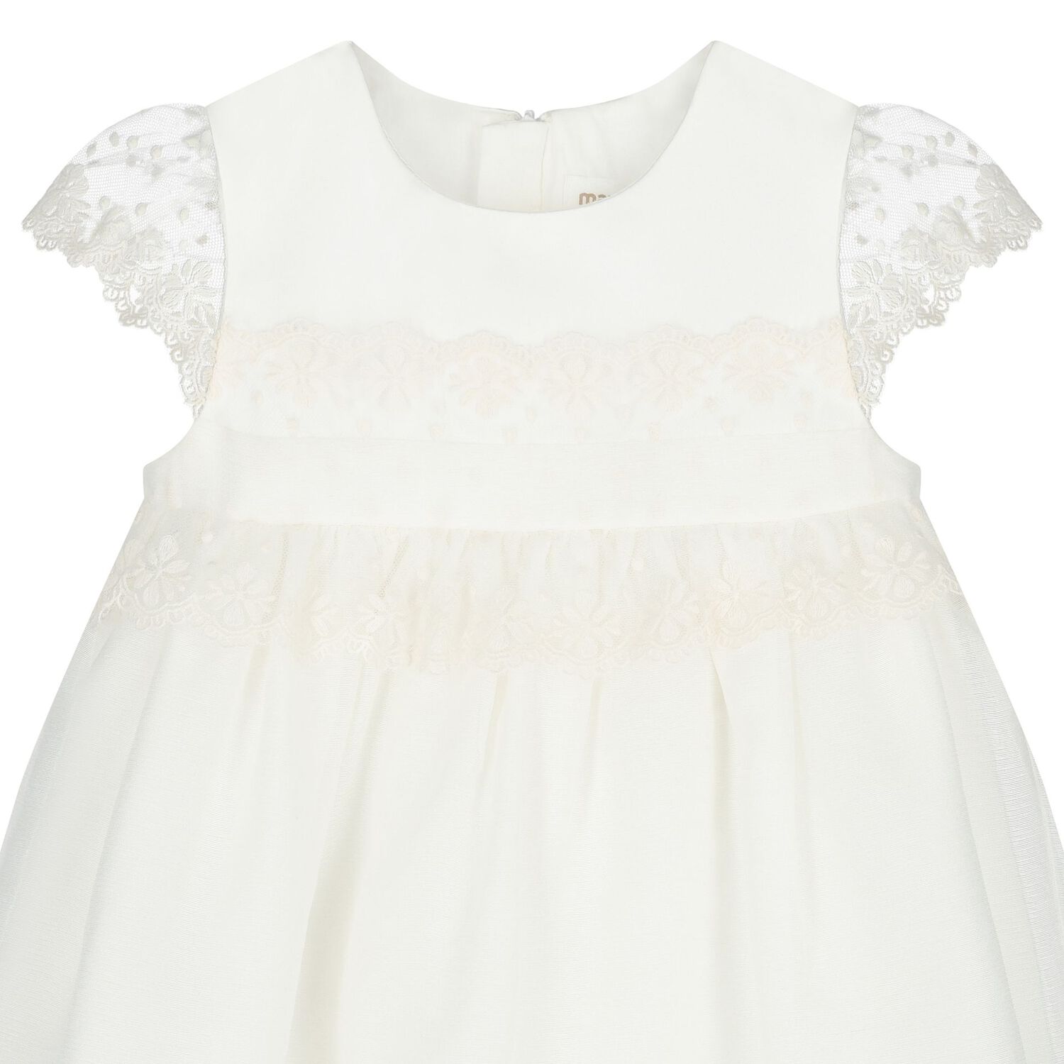 Baby Girls White Lace Dress Set, 1, hi-res