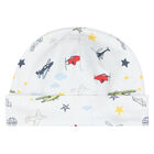 Baby Boys White Aviator Hat, 1, hi-res