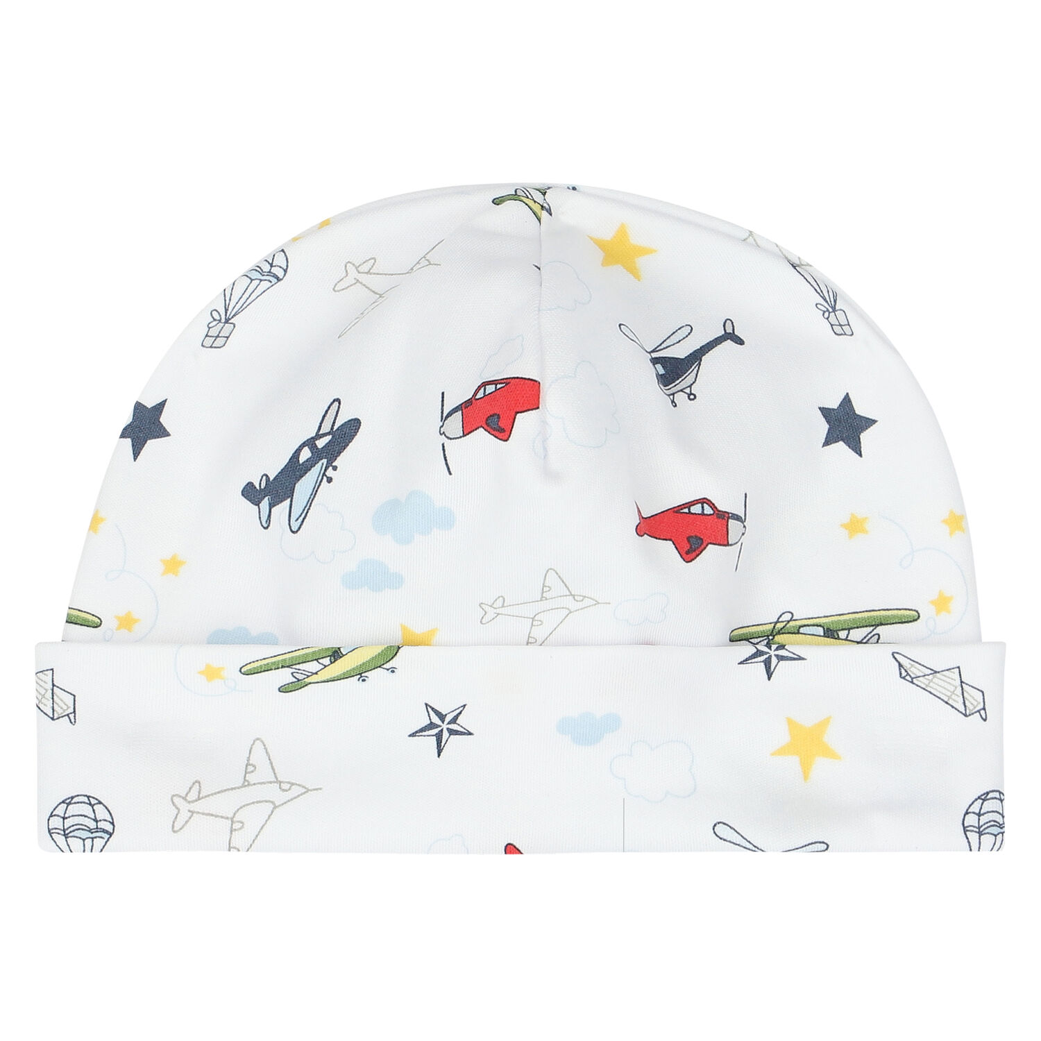 Baby Boys White Aviator Hat, 1, hi-res