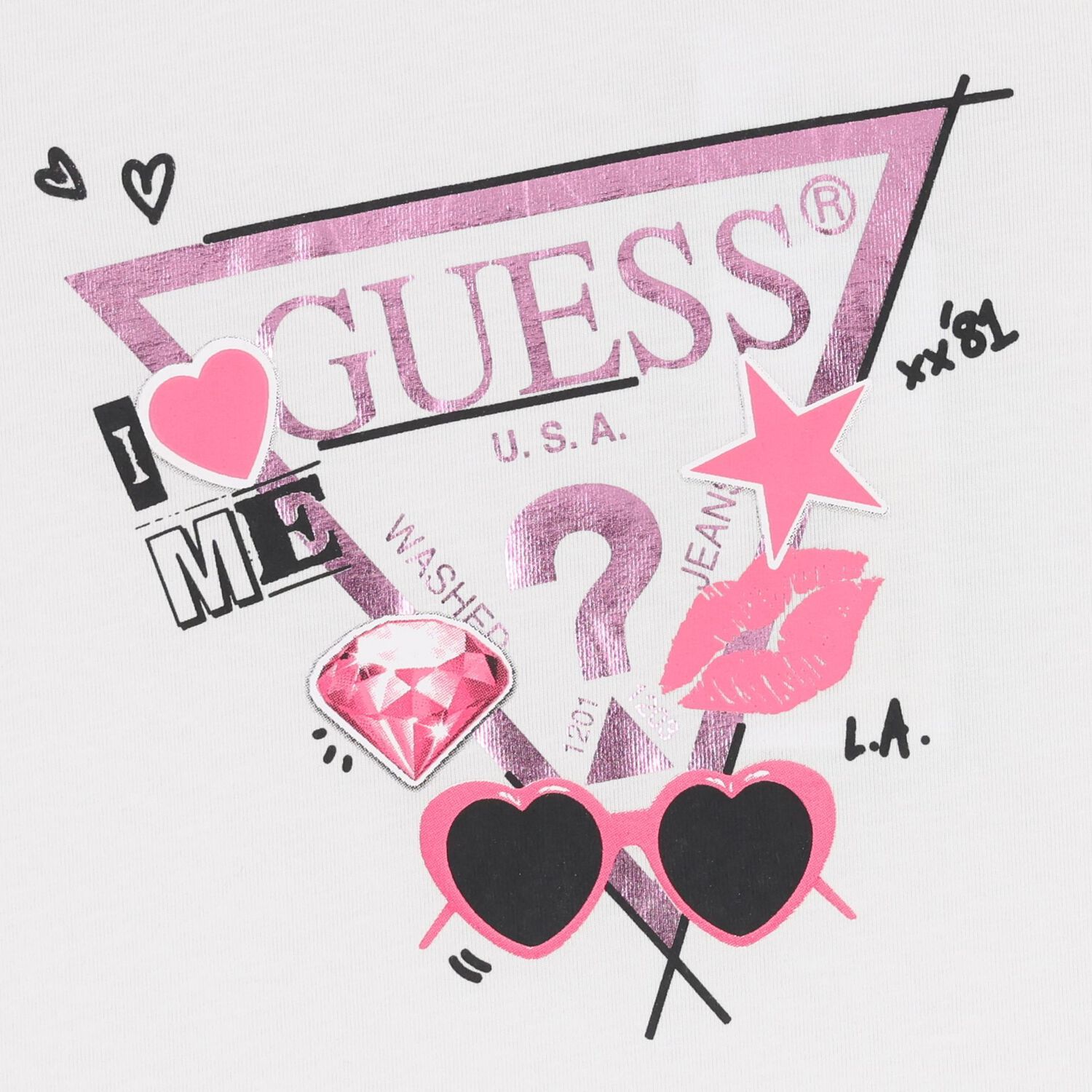 Girls White Logo T-Shirt, 1, hi-res image number null