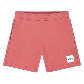 Younger Boys Red Logo Shorts