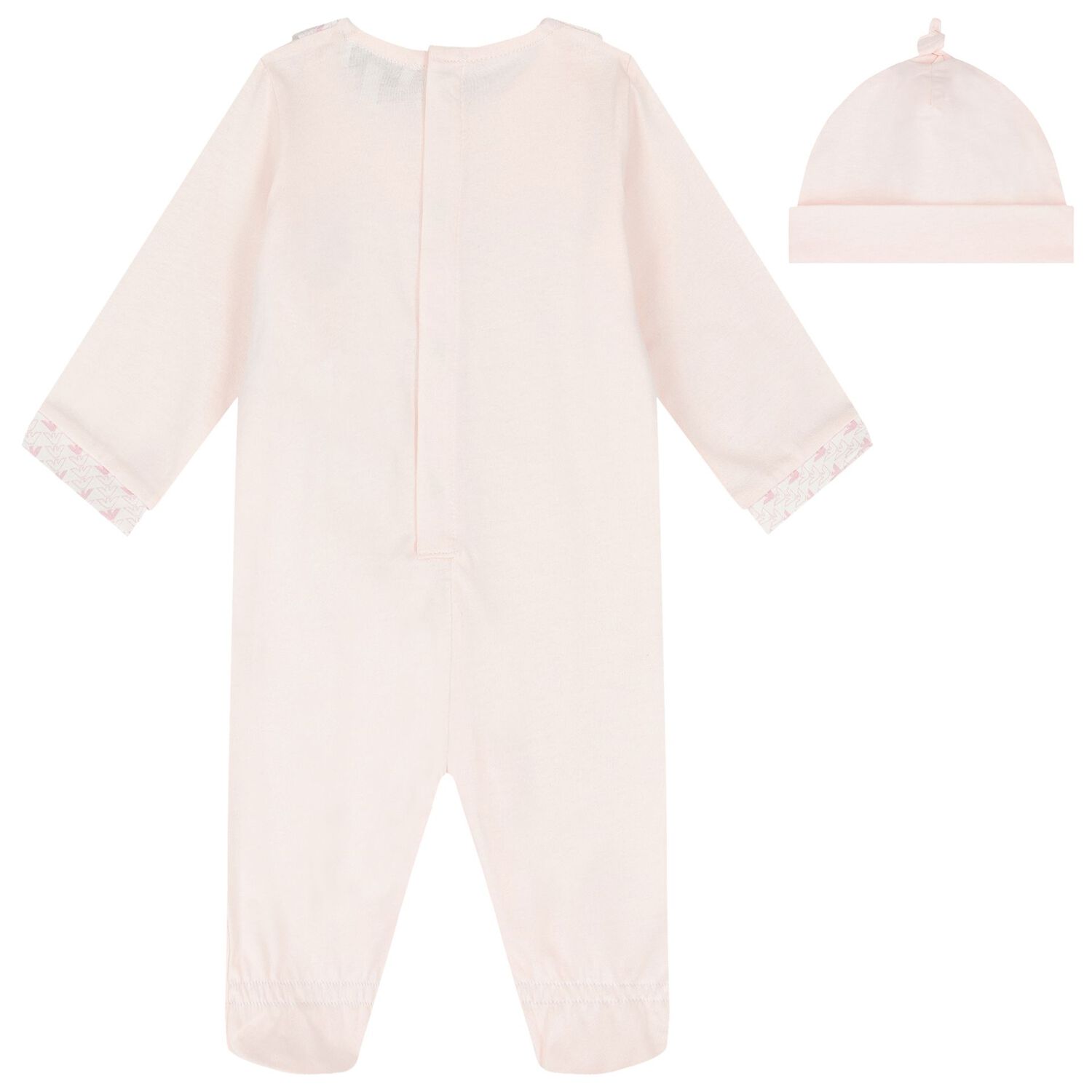 Baby Girls Pink Logo Babygrow Set, 2, hi-res