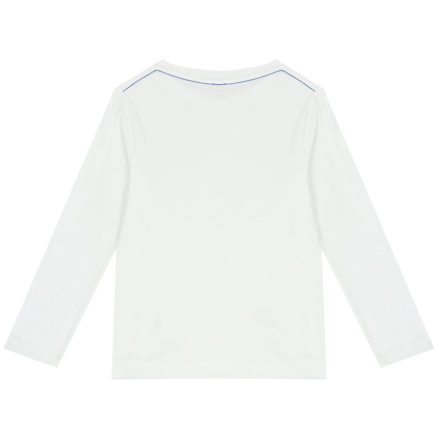 Boys White Logo Long Sleeve Top, 1, hi-res image number null