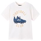 Boys Ivory Football T-Shirt, 2, hi-res