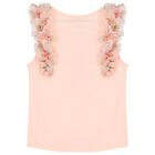 Girls Pink Ruffled Tulle Top, 1, hi-res