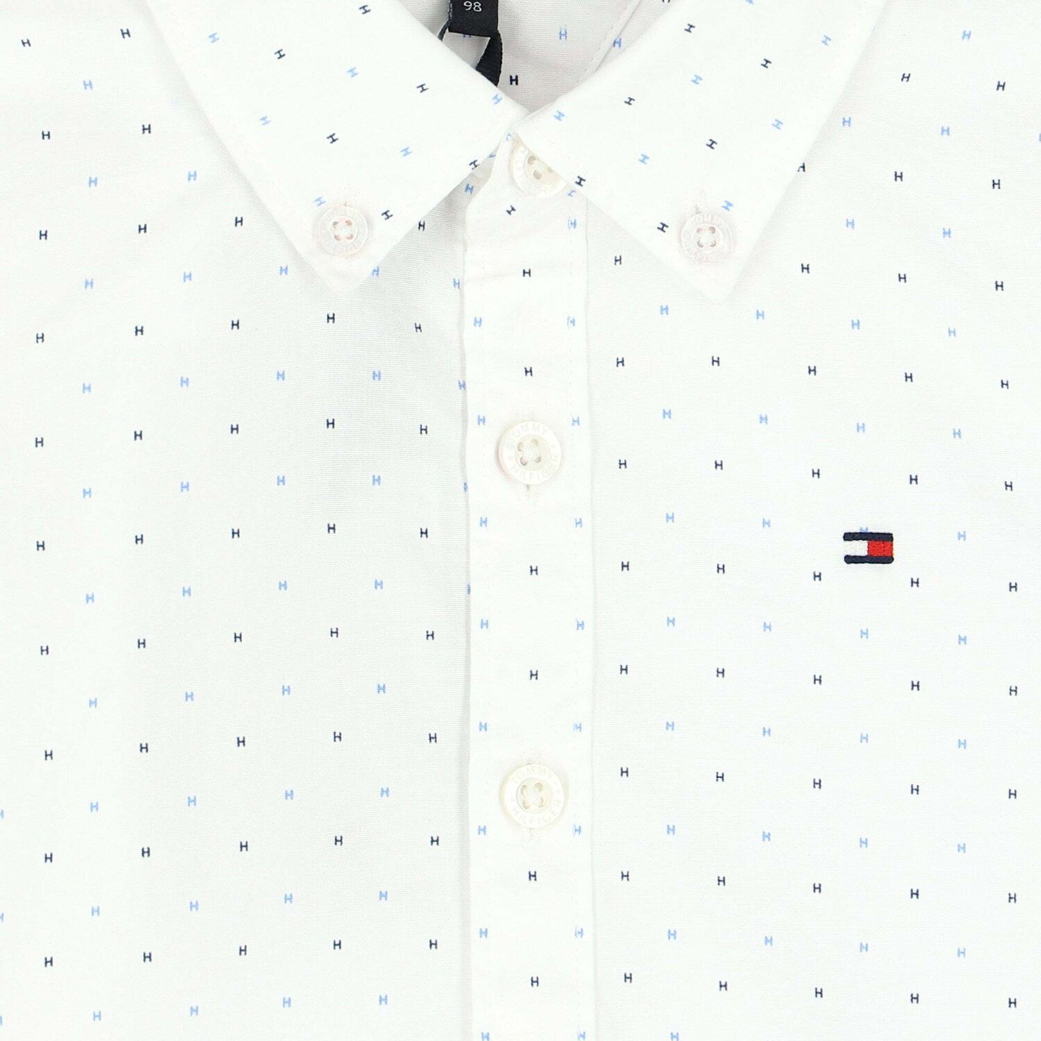 Younger Boys White Logo Shirt, 1, hi-res