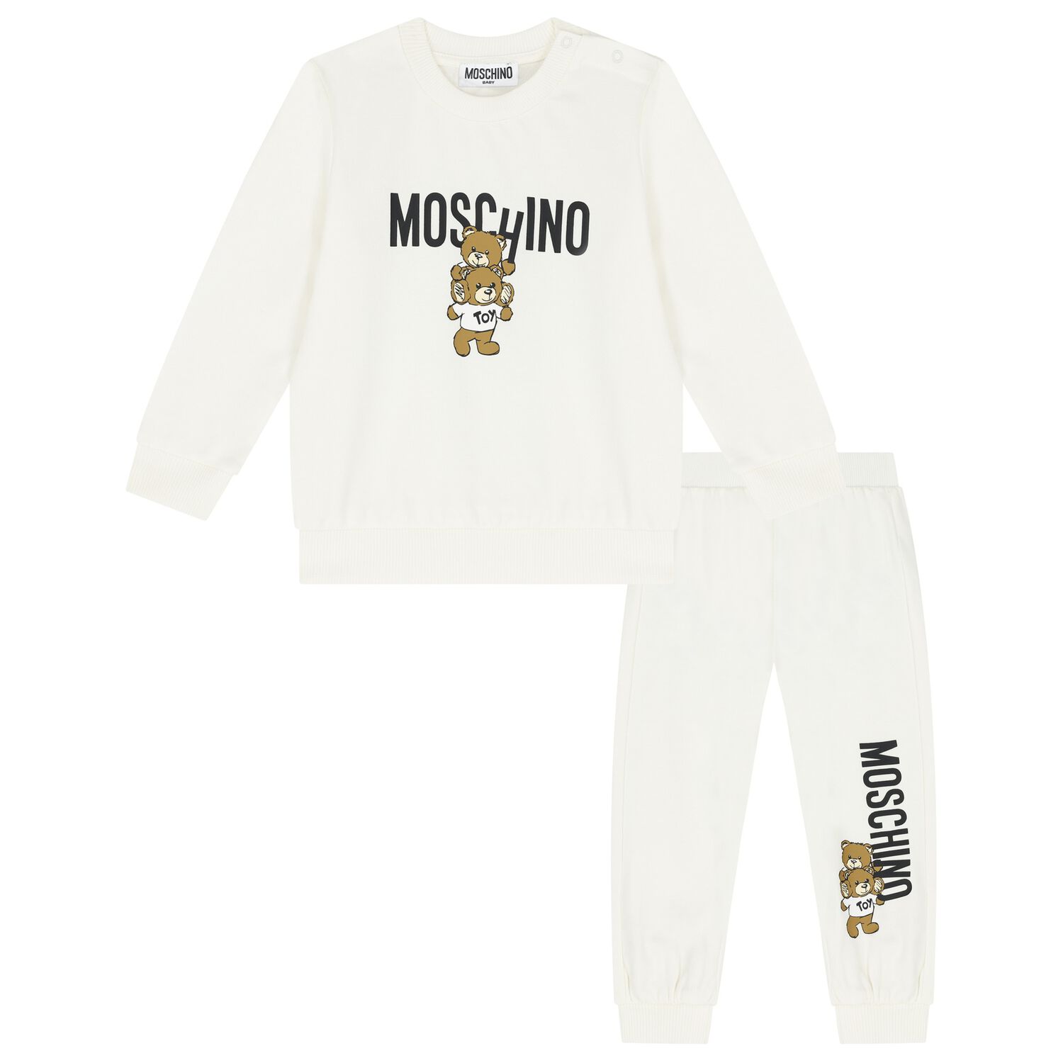 Ivory Teddy Bear Logo Tracksuit, 1, hi-res