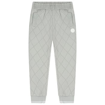 Boys Grey Logo Joggers