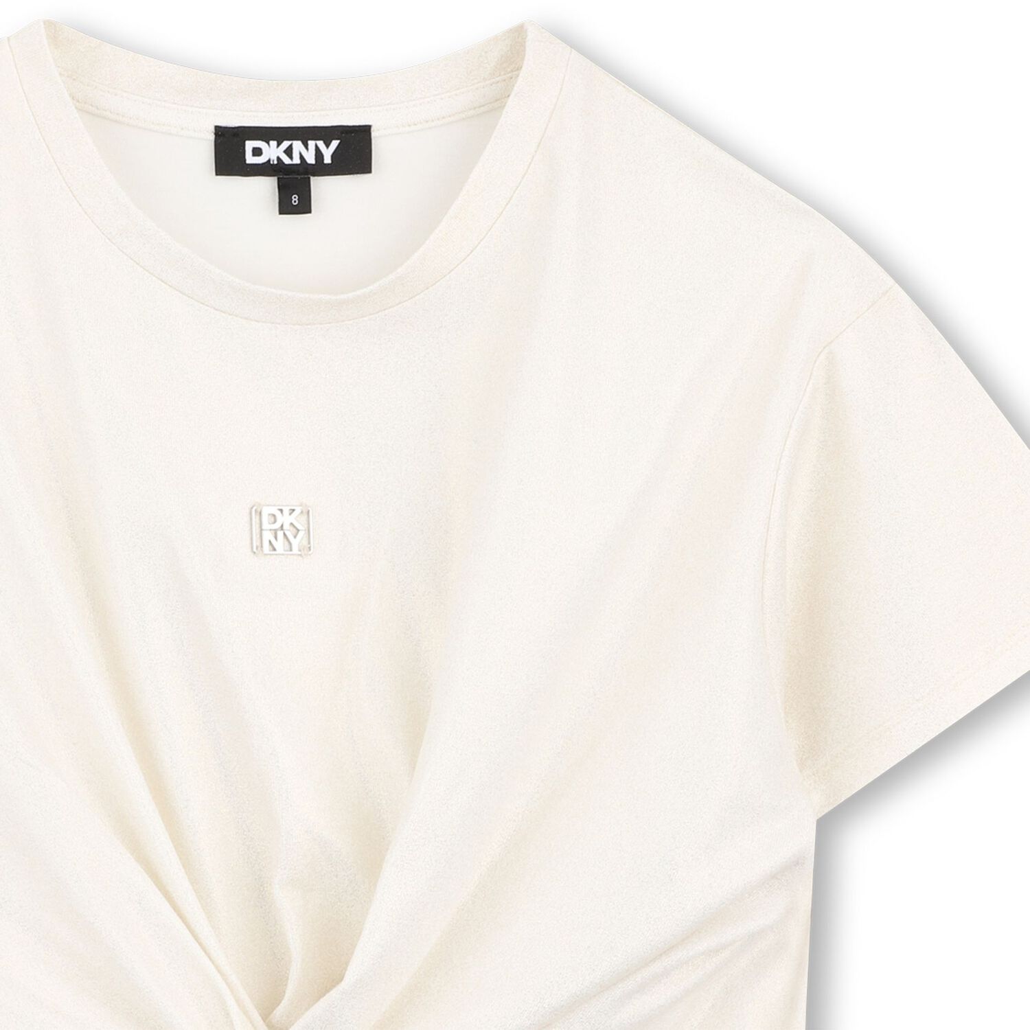 Girls Ivory & Shimmery Gold Top, 1, hi-res