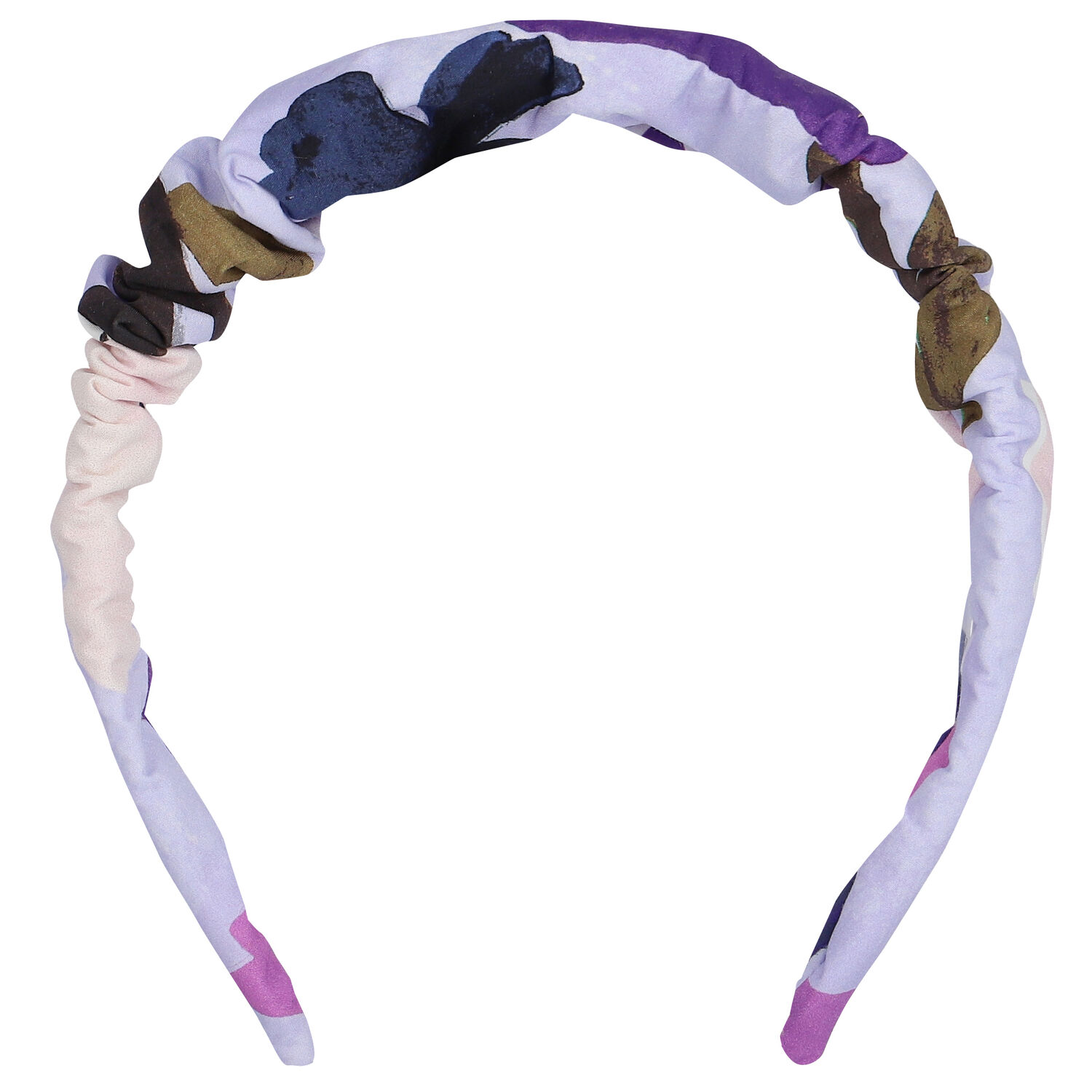 Girls Purple Floral Headband, 1, hi-res