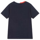 Boys Navy & White Logo T-Shirt, 1, hi-res