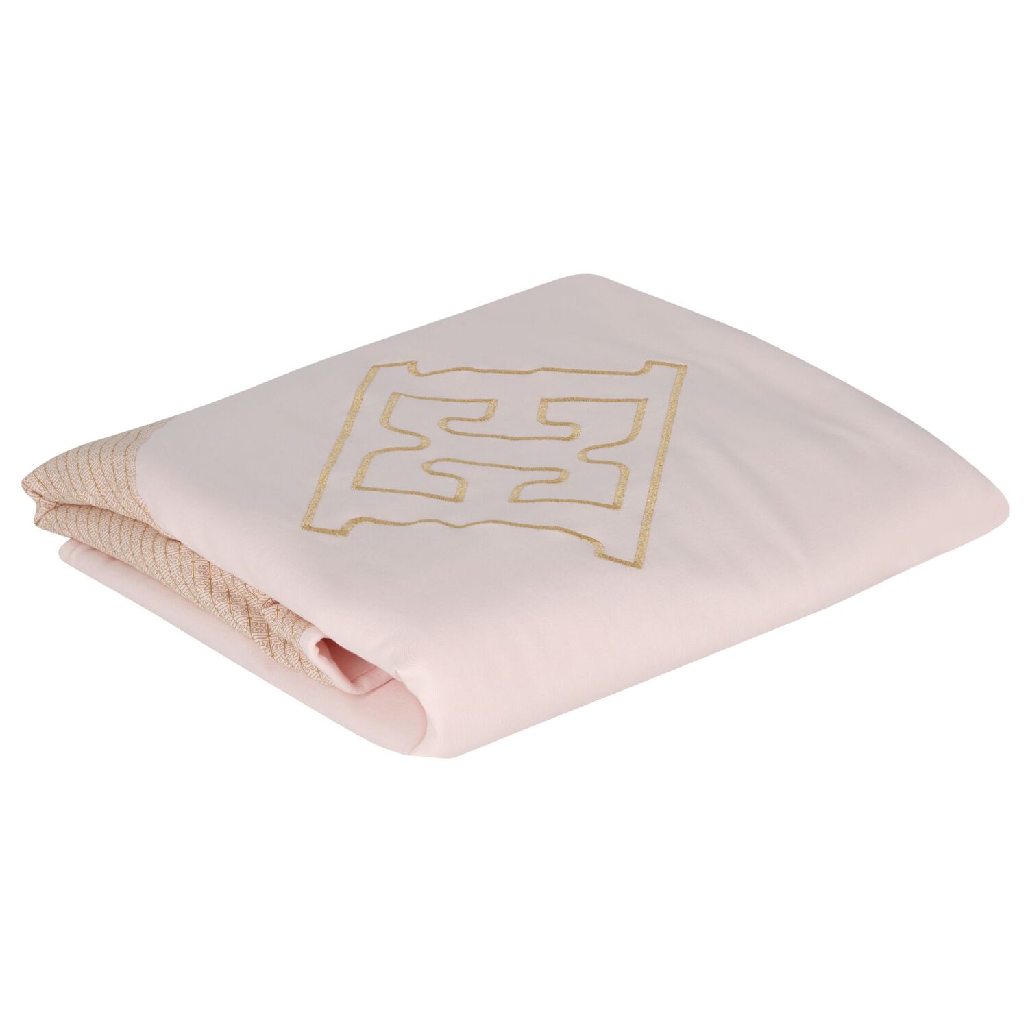 Baby Girls Pink & Gold Logo Blanket, 2, hi-res