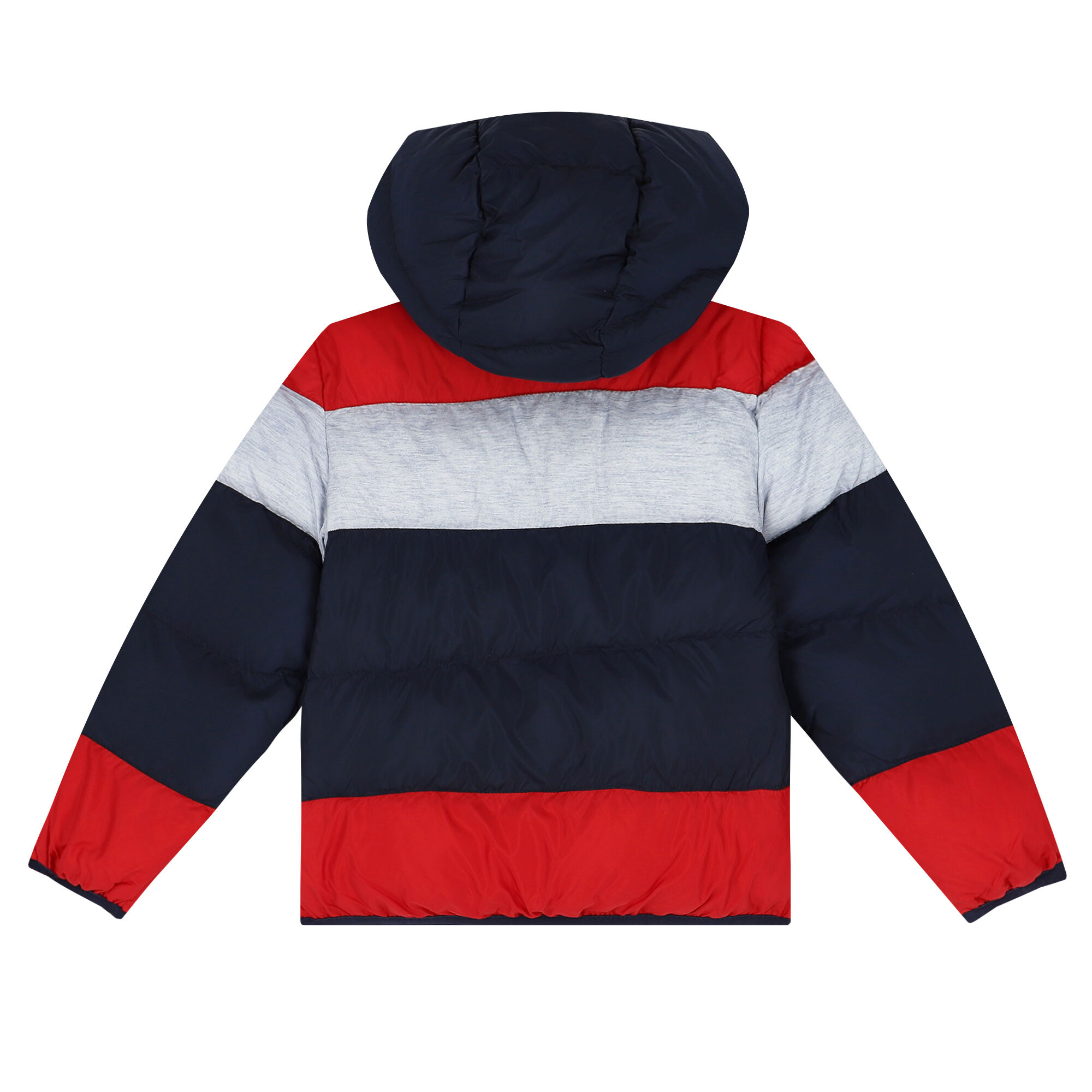 Guess Boys Navy Grey Red Logo Puffer Jacket Junior Couture UK