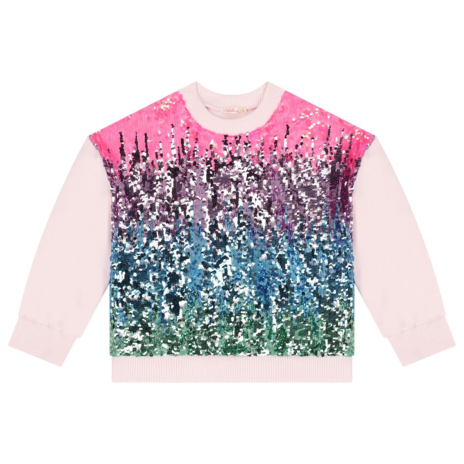 Girls Pink Sequins Sweatshirt, 1, hi-res image number null
