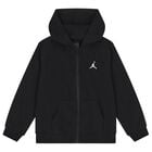 Black Jordan Logo Hooded Zip Up Top, 1, hi-res