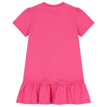 Girls Pink Logo Dress