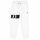 Boys White Logo Joggers, 2, hi-res