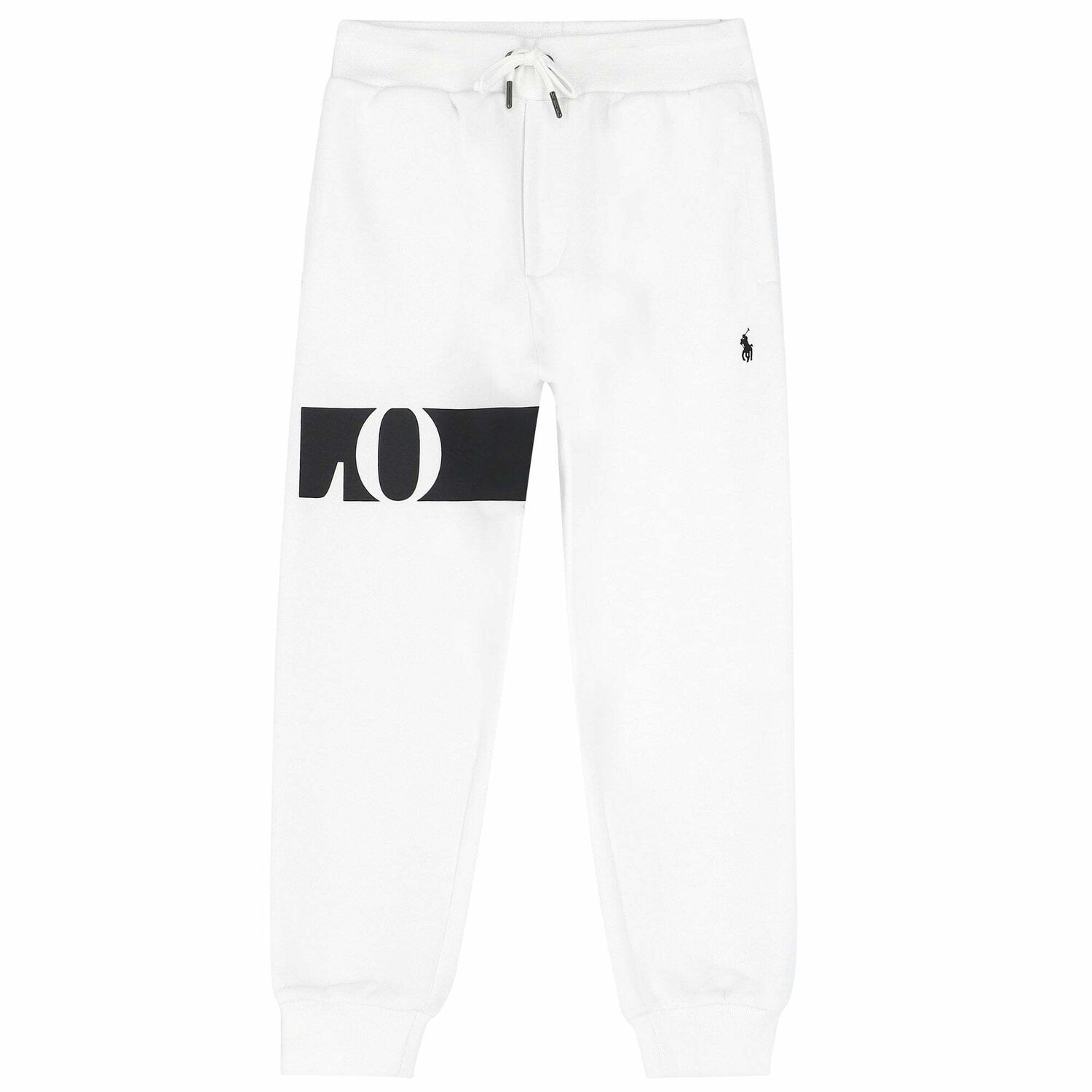 Boys White Logo Joggers, 2, hi-res