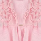 Girls Pink Ruffled Dress, 1, hi-res