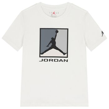 Boys White Jordan Logo T-Shirt
