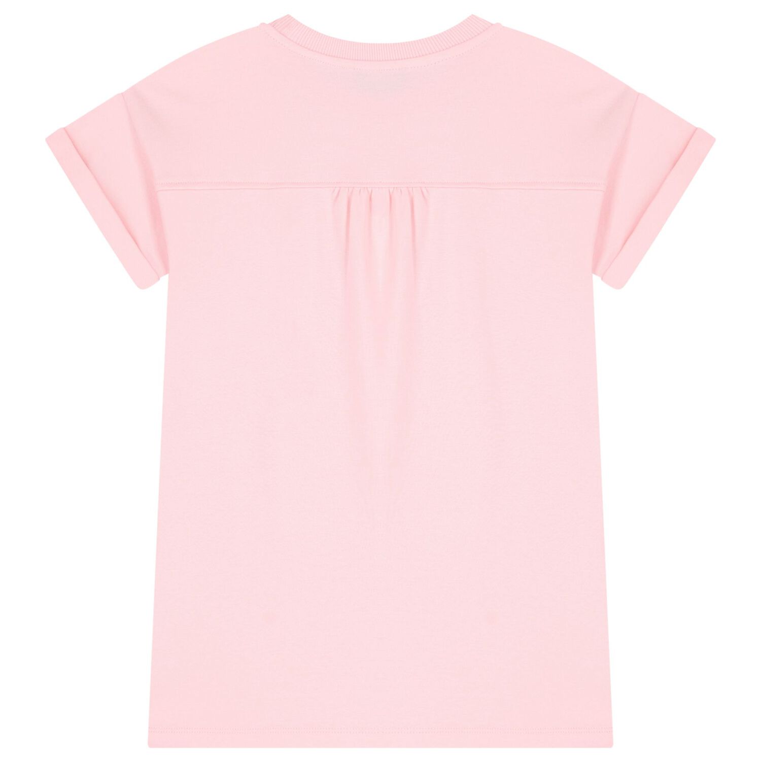 Girls Pink Teddy Bear Logo Dress, 4, hi-res