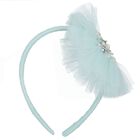 Girls Blue Tulle Headband, 1, hi-res