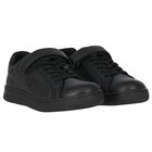 Boys Black Logo Trainers, 1, hi-res