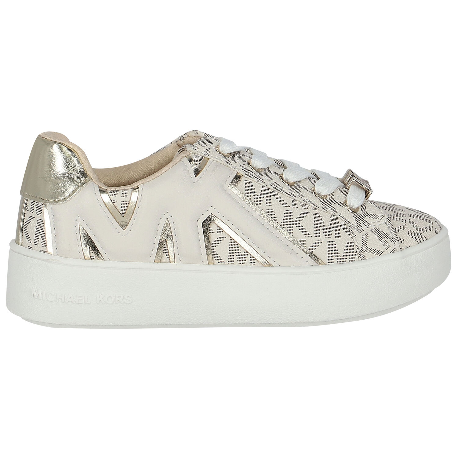 Girls Ivory Logo Trainers, 1, hi-res