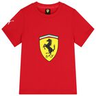 Boys Red Ferrari Logo T-Shirt, 2, hi-res
