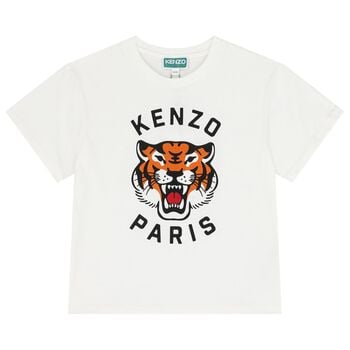Ivory Tiger Logo T-Shirt
