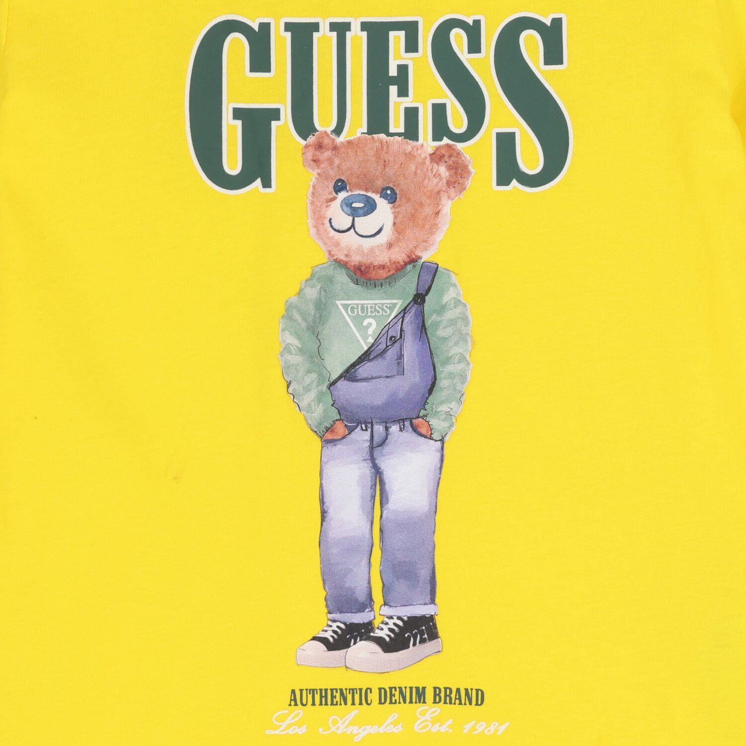 Boys Yellow Teddy Bear Logo T-Shirt, 7, hi-res