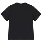 Girls Black Logo T-Shirt, 2, hi-res