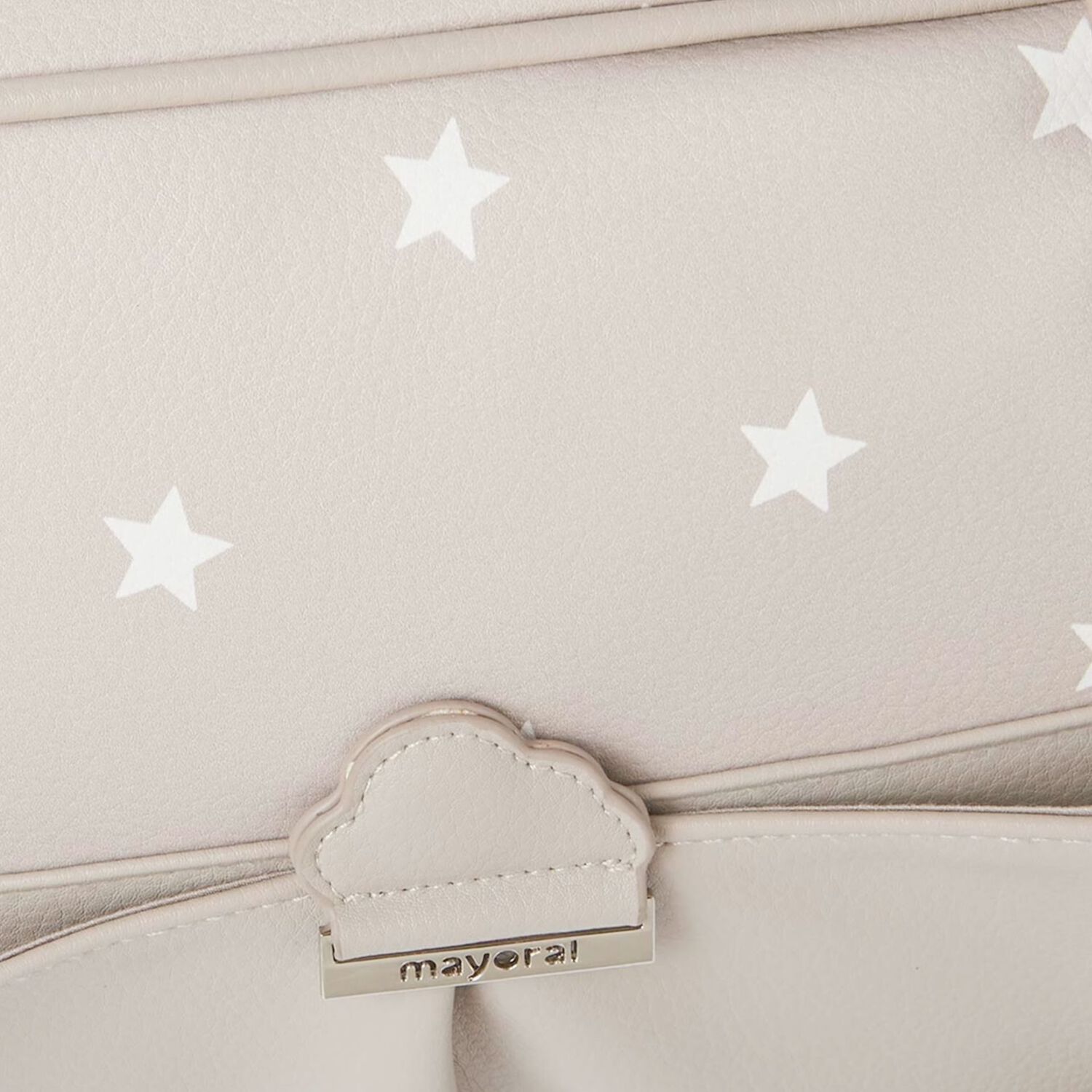 Beige Logo Stars Baby Changing Bag, 1, hi-res