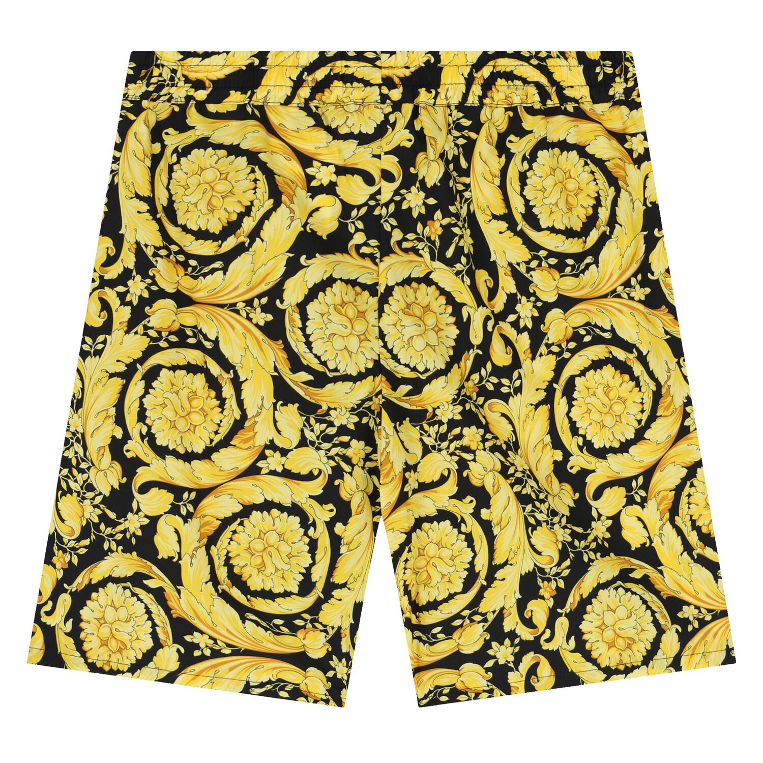 Boys Black & Gold Barocco Shorts, 1, hi-res