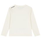 Boys White Ikonik Long Sleeve Top, 1, hi-res