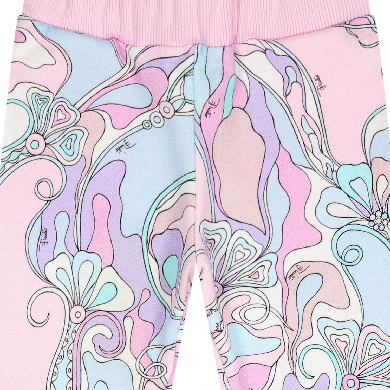 Younger Girls Pink & Blue Orchidee Joggers, 1, hi-res