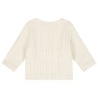 Baby Boys Ivory & Beige Knitted Babygrow Set, 1, hi-res