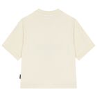 Boys Ivory Teddy Bear Logo T-Shirt, 1, hi-res