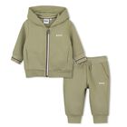 Younger Boys Mini Me Green Logo Tracksuit, 2, hi-res