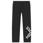 Girls Grey Logo Joggers, 1, hi-res