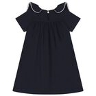 Girls Navy Blue Logo Dress, 3, hi-res