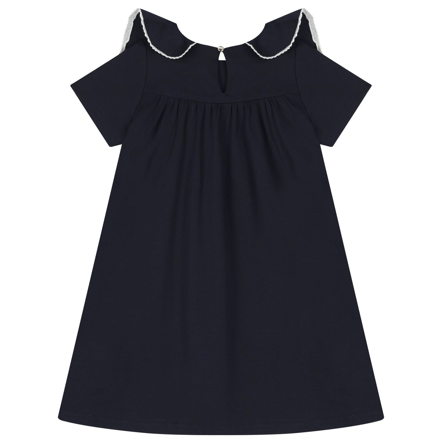 Girls Navy Blue Logo Dress, 3, hi-res