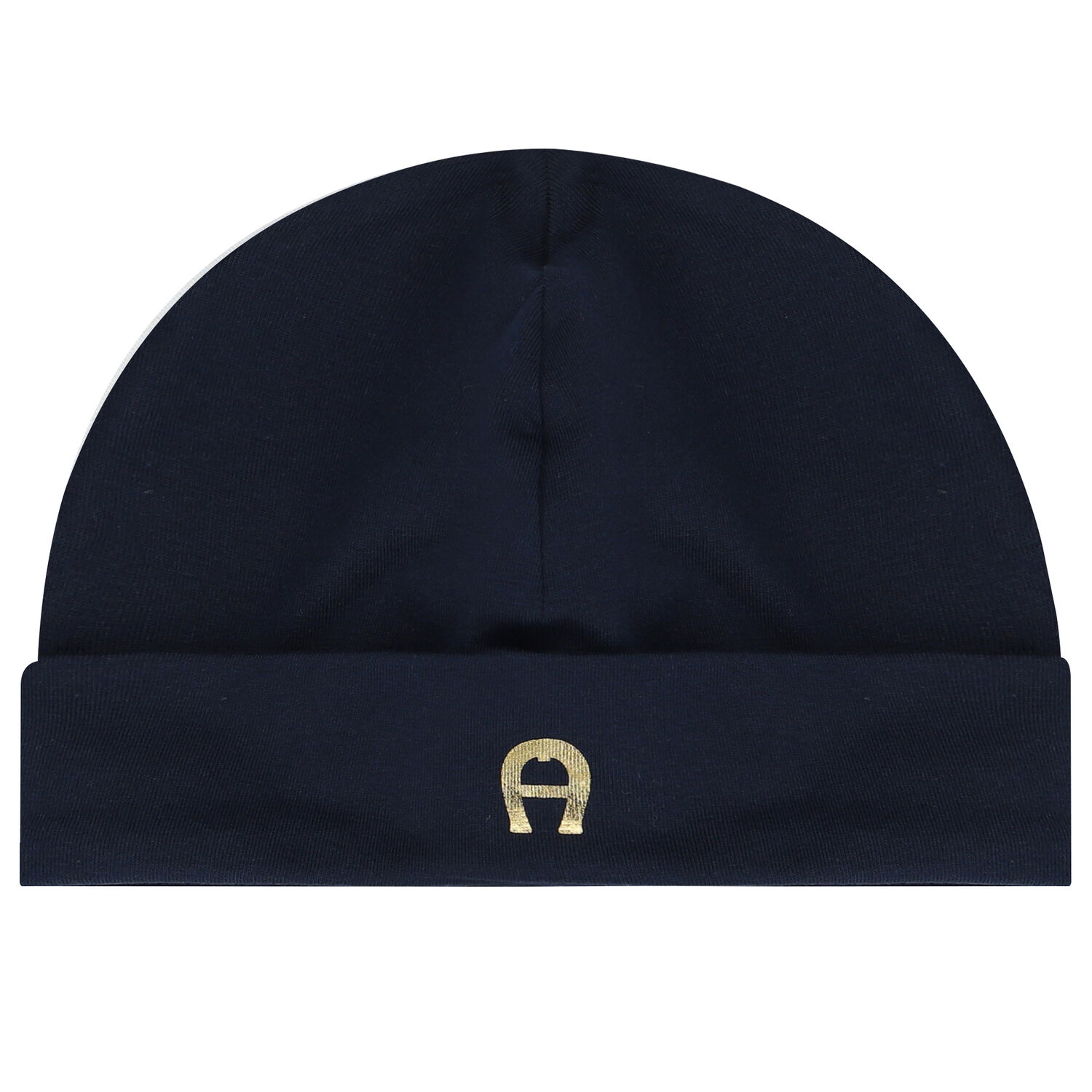 Navy & Gold Logo Baby Hat, 1, hi-res