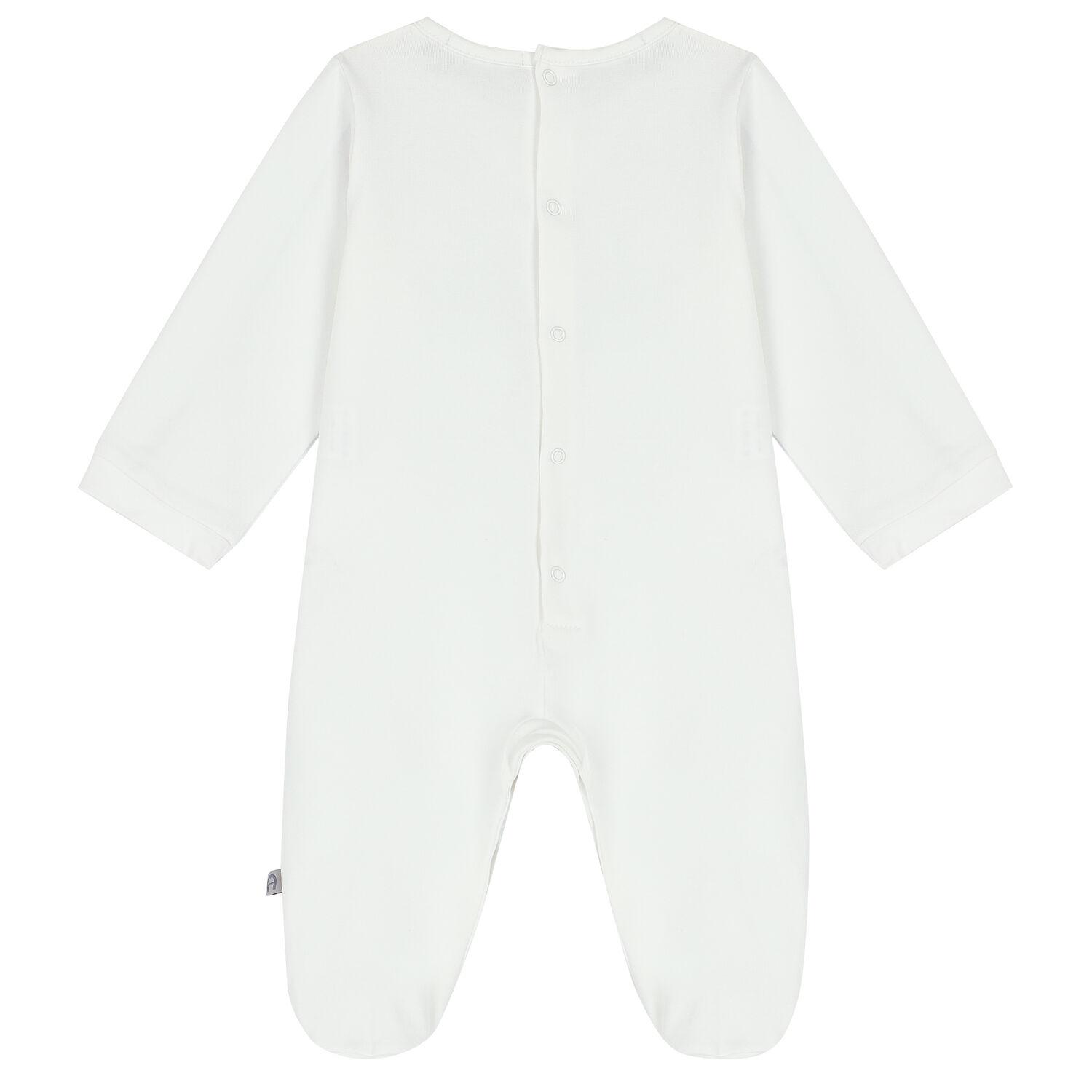 White & Navy Logo Babygrow, 1, hi-res image number null