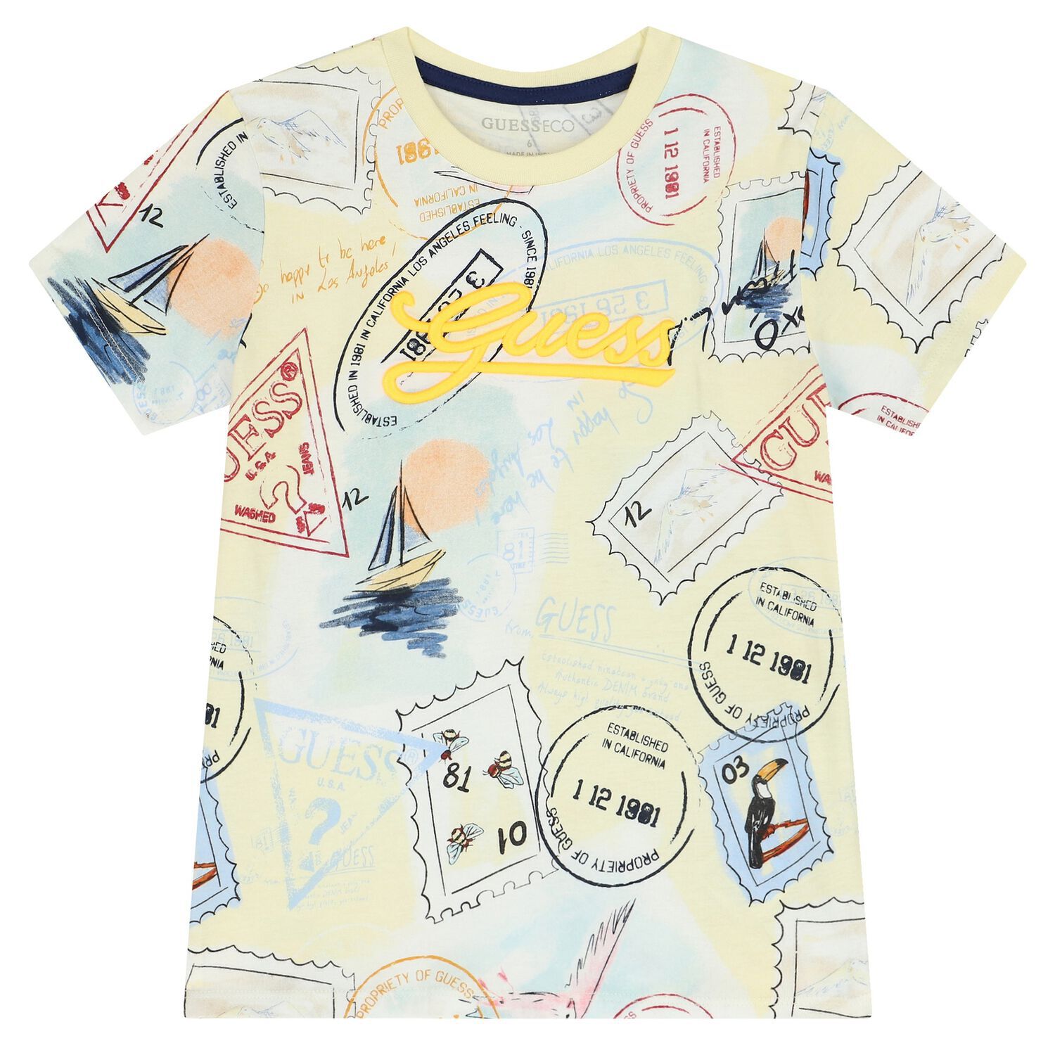 Boys Yellow Logo T-Shirt, 1, hi-res