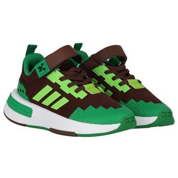 Boys Brown & Green Minecraft Pro Trainers